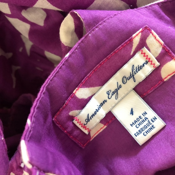 AE Purple Floral Empire Beach Dress - Picture 6 of 6